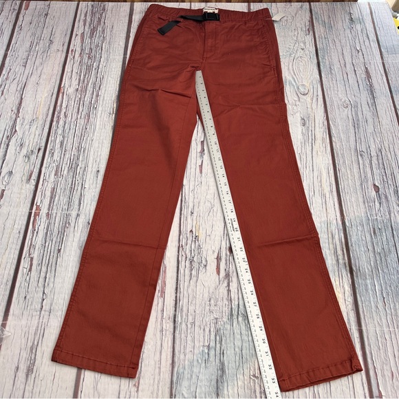 Goodthreads mens slim-fit belted elastic waist woven tobacco brown Size (S34) - Picture 8 of 16